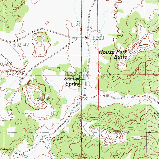 Topographic Map of Stanley Spring, UT