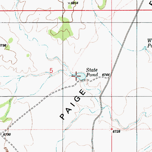 Topographic Map of State Pond, UT