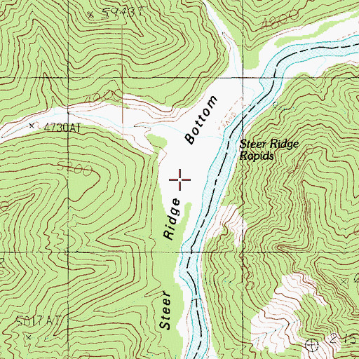 Topographic Map of Steer Ridge Bottom, UT