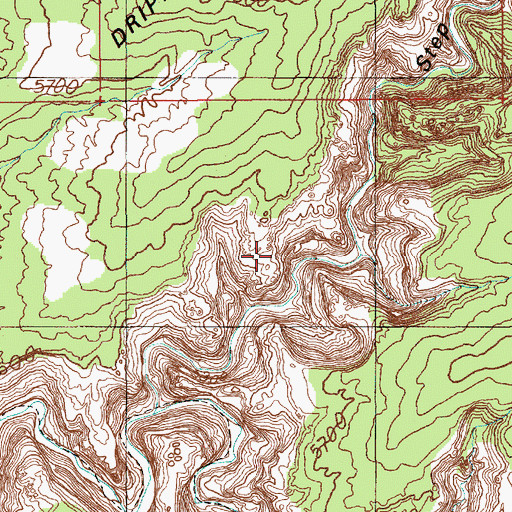 Topographic Map of Step Spring, UT