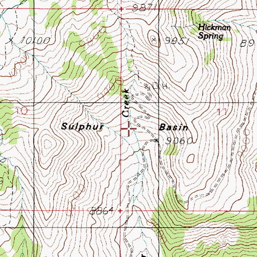 Topographic Map of Sulphur Basin, UT