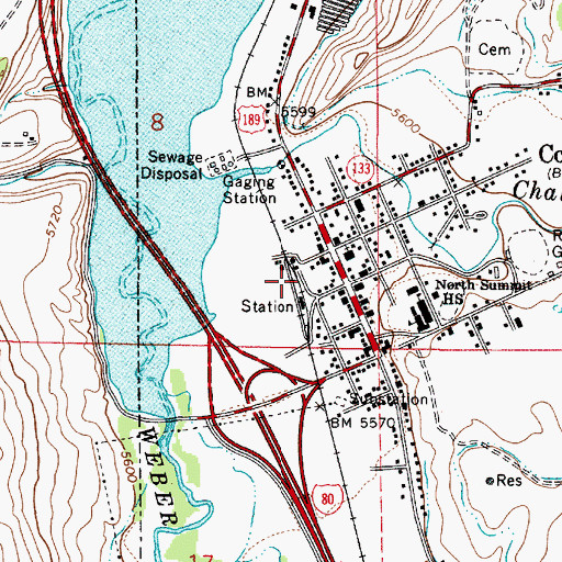 Topographic Map of Summit County Hospital Heliport, UT