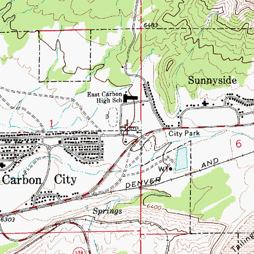 Topographic Map of Valley View Cemetery, UT