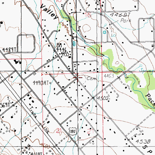 Topographic Map of Sunset Memorial Gardens Cemetery, UT