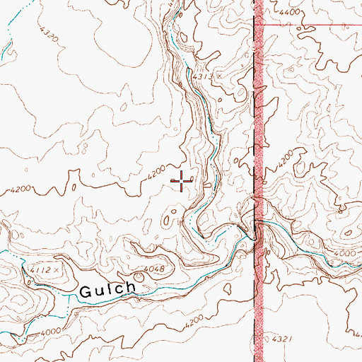 Topographic Map of Sunset Natural Bridge, UT