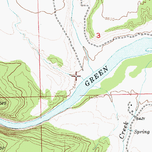 Topographic Map of Swallow Canyon Raft Ramp, UT