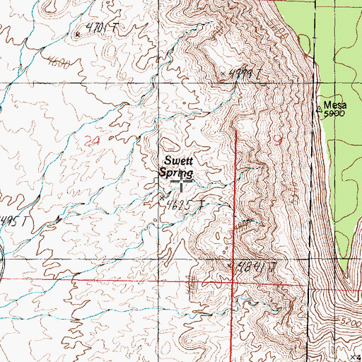 Topographic Map of Sweet Spring, UT