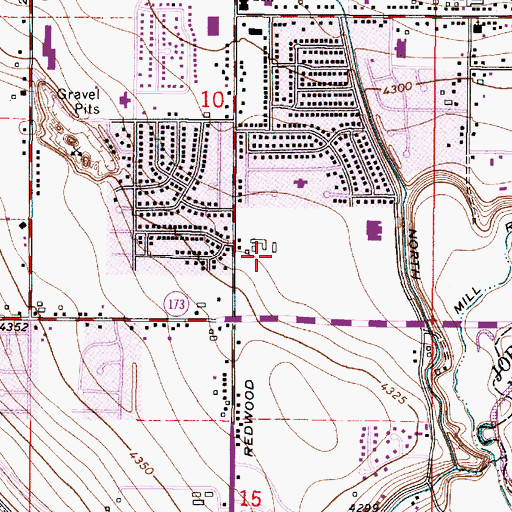 Topographic Map of Taylorsville High School, UT