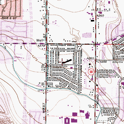 Topographic Map of Taylorsville Elementary School, UT