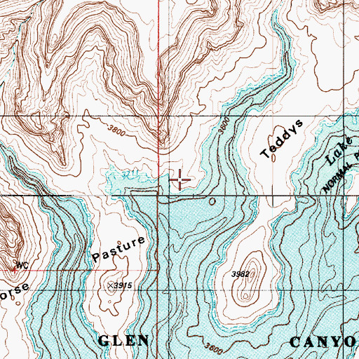 Topographic Map of Teddys Horse Pasture, UT