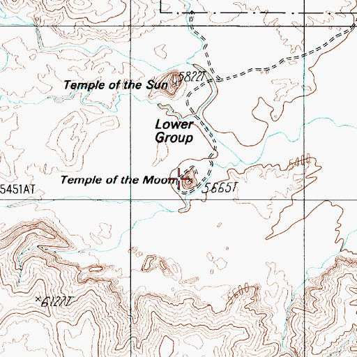 Topographic Map of Temple of the Moon, UT