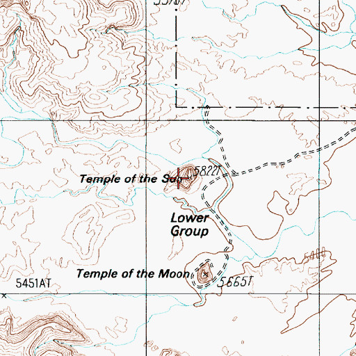 Topographic Map of Temple of the Sun, UT
