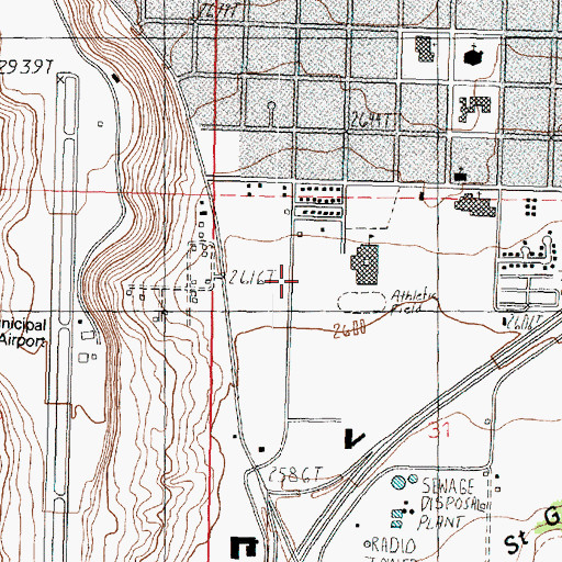 Topographic Map of Temple View RV Resort, UT