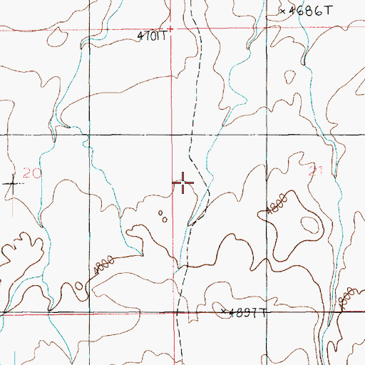 Topographic Map of Tenmile Butte, UT