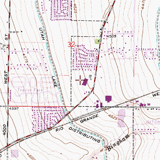 Topographic Map of Terra Linda Elementary School, UT