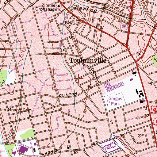 Topographic Map of Peace and Goodwill Primitive Baptist Church, AL