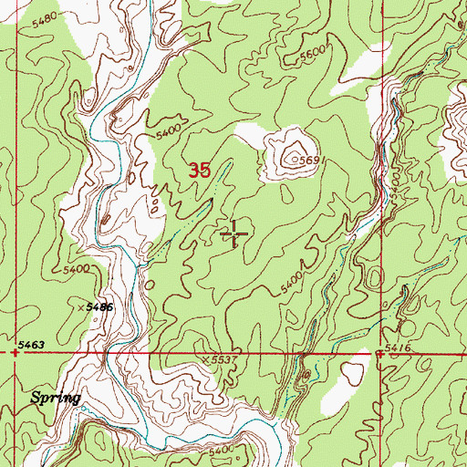Topographic Map of The Gulch Outstanding Natural Area, UT