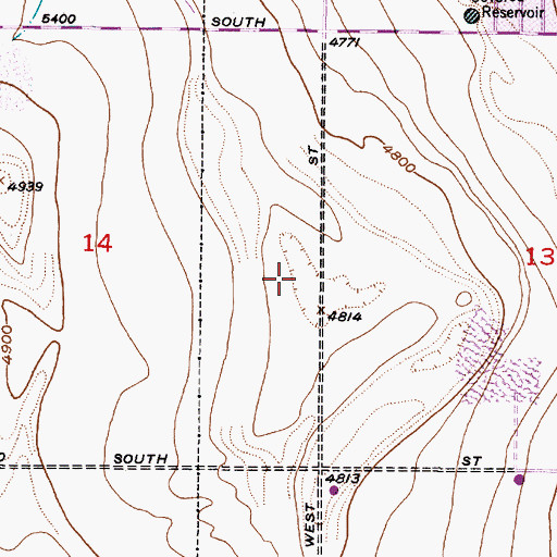 Topographic Map of Thomas Jefferson Junior High School, UT