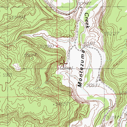Topographic Map of Three Kiva Pueblo, UT