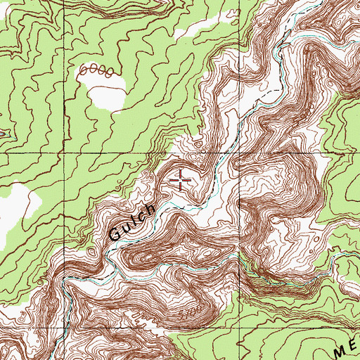Topographic Map of The Thumb Pour Off, UT