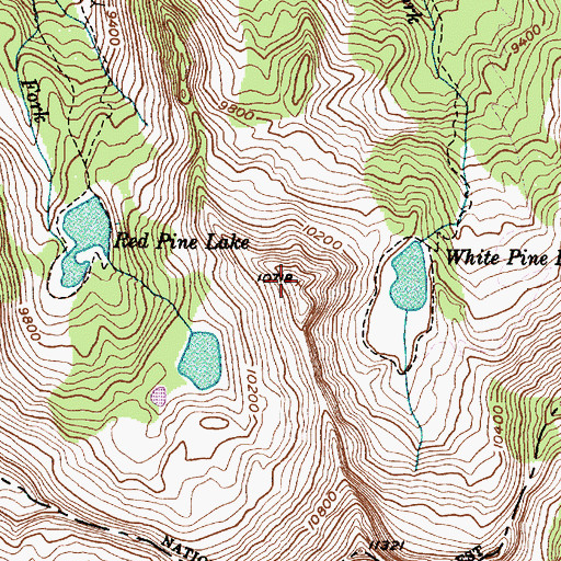 Topographic Map of Thunder Mountain, UT