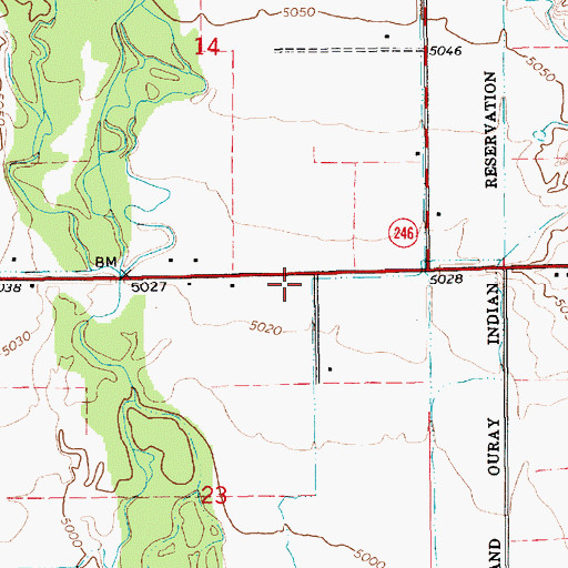 Topographic Map of Thunderbird Acres Park Campground, UT