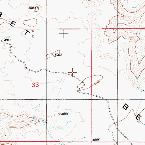Topographic Map of Tibbet Bench, UT