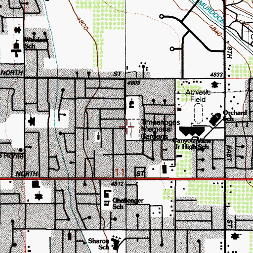 Topographic Map of Timpanogos Memorial Gardens, UT