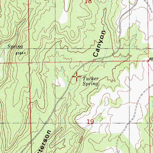 Topographic Map of Tucker Spring, UT
