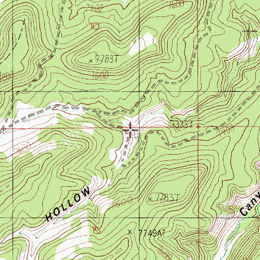Topographic Map of Twin Hollow, UT