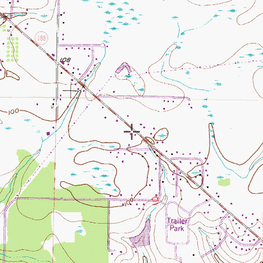 Topographic Map of Pine Air Church, AL