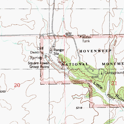 Topographic Map of Unit Type House (historical), UT