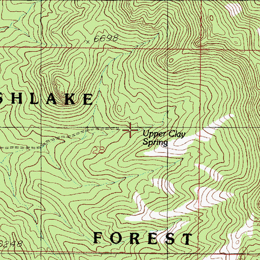 Topographic Map of Upper Clay Spring, UT