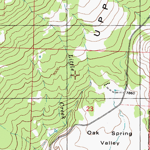Topographic Map of Upper Kolob Plateau, UT