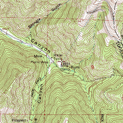 Topographic Map of Utah Metal Company Tunnel, UT
