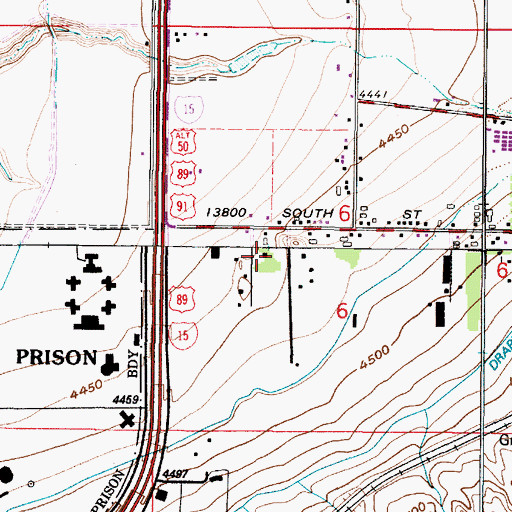 Topographic Map of Utah State Prison Heliport, UT
