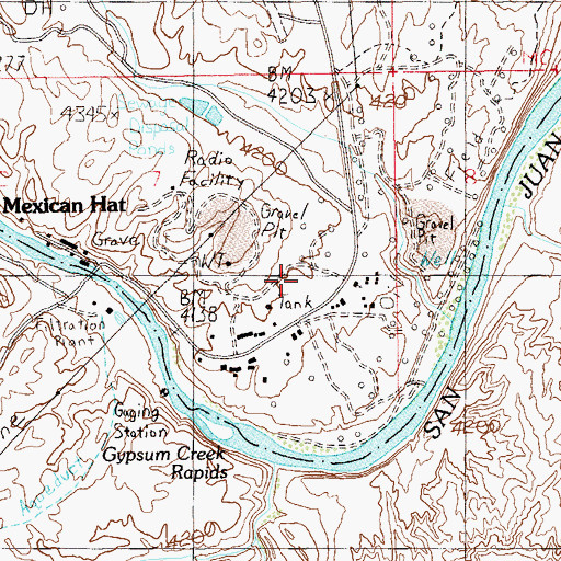 Topographic Map of Valles Trailer Park, UT