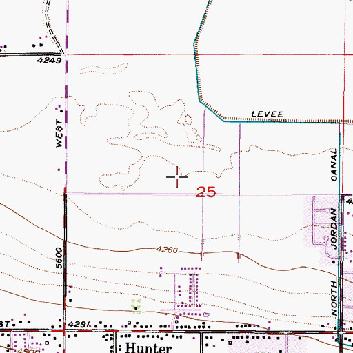 Topographic Map of Valley Crest Elementary School, UT