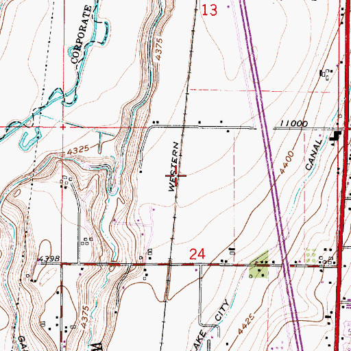 Topographic Map of Valley High School, UT
