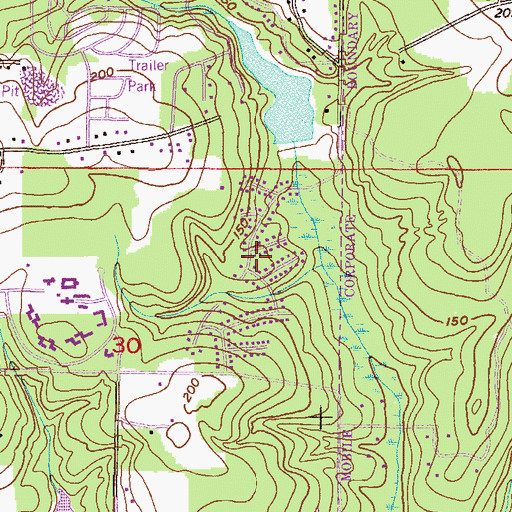 Topographic Map of Pine Run, AL