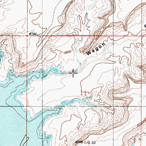 Topographic Map of Wagon Box Canyon, UT