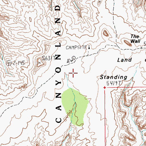 Topographic Map of The Wall, UT