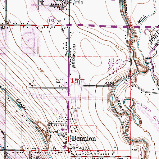 Topographic Map of Wasatch Canyons Hospital, UT