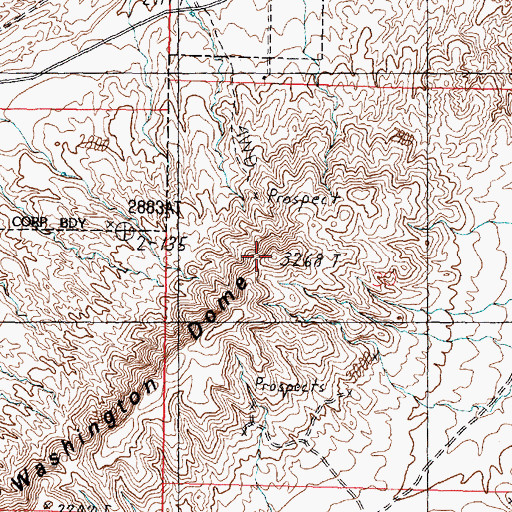 Topographic Map of Washington Dome, UT