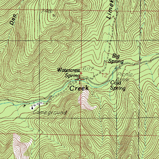 Topographic Map of Watercrest Spring, UT