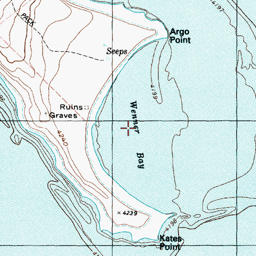 Topographic Map of Wenner Bay, UT