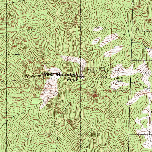Topographic Map of West Mountain Peak, UT