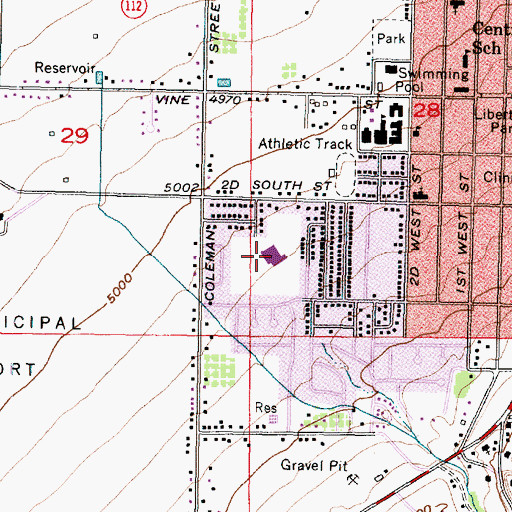 Topographic Map of West Elementary School, UT