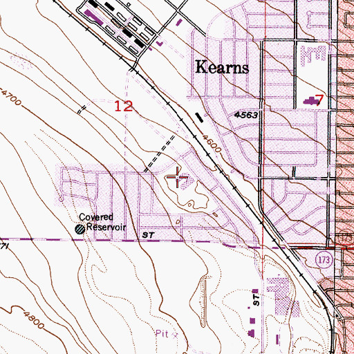 Topographic Map of Western Hills Elementary School, UT