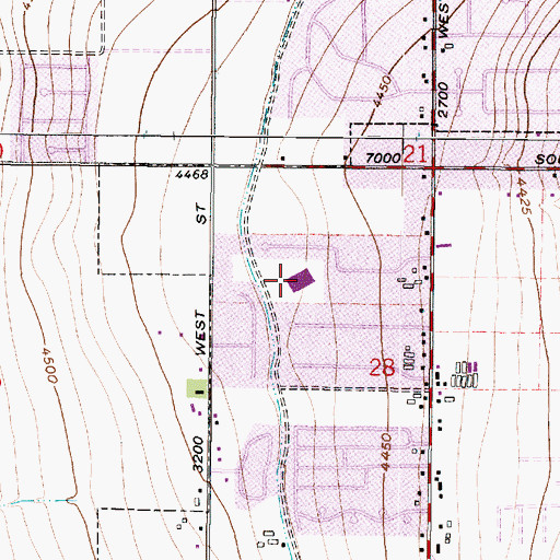 Topographic Map of Westland Elementary School, UT